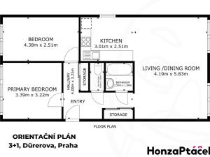Prodej bytu 3+1, Praha - Strašnice, Dürerova, 66 m2