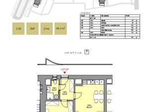Prodej bytu 2+kk, Brno, Řepova, 54 m2