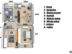Prodej bytu 3+1, Jirkov, K. Marxe, 79 m2