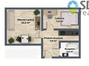 Prodej bytu 2+kk, Hodonín, třída Bří Čapků, 28 m2