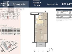 Prodej bytu 1+kk, Praha - Kbely, 27 m2