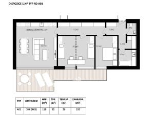 Prodej bytu 4+kk, Liteň, 118 m2