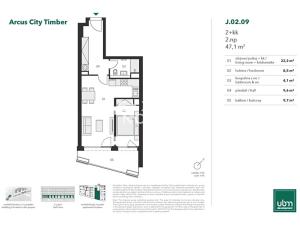 Prodej bytu 2+kk, Praha - Stodůlky, U Řepory, 47 m2