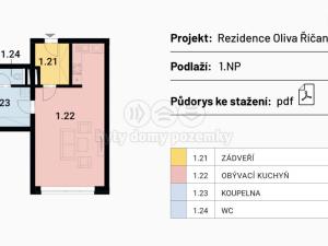 Prodej bytu 1+kk, Říčany, Verdunská, 47 m2