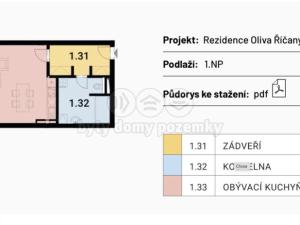 Prodej bytu 1+kk, Říčany, Verdunská, 53 m2