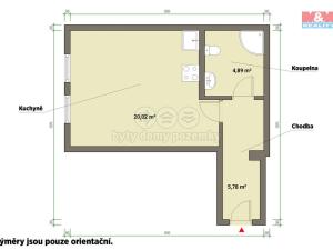 Pronájem bytu 1+kk, Františkovy Lázně, Národní, 30 m2