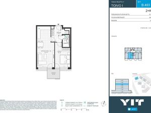 Prodej bytu 2+kk, Praha - Chodov, Komárkova, 52 m2