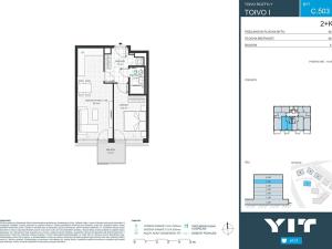 Prodej bytu 2+kk, Praha - Chodov, Komárkova, 49 m2