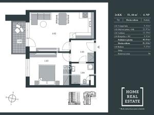 Pronájem bytu 2+kk, Praha - Hrdlořezy, V Třešňovce, 50 m2