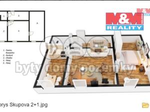 Prodej bytu 2+1, Olomouc - Nové Sady, Skupova, 43 m2