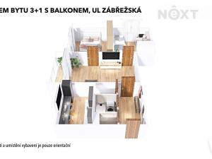 Pronájem bytu 3+1, Šumperk, Zábřežská, 59 m2