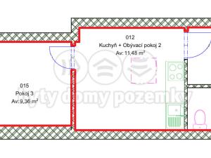 Pronájem bytu 2+kk, Brušperk, náměstí J. A. Komenského, 33 m2