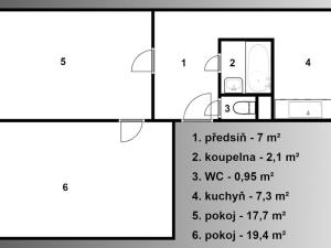 Prodej bytu 2+1, Cheb, V Zahradách, 56 m2