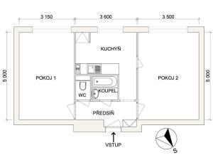 Prodej bytu 2+1, Domažlice - Město, 50 m2