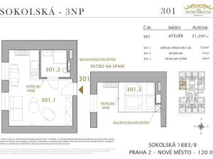 Prodej ubytování, Praha - Nové Město, Sokolská, 21 m2