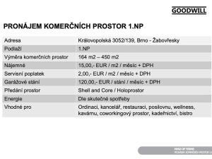 Pronájem obchodního prostoru, Brno, Královopolská, 164 m2