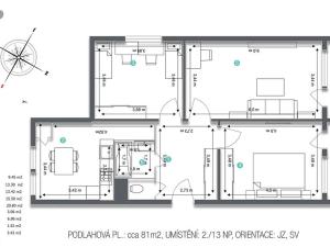 Prodej bytu 3+1, Hradec Králové, třída Edvarda Beneše, 85 m2