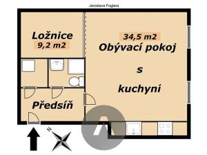 Pronájem bytu 2+kk, Brno, Jaroslava Foglara, 55 m2