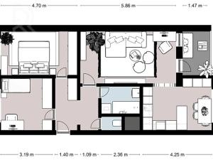 Pronájem bytu 3+kk, Praha - Kobylisy, Famfulíkova, 73 m2