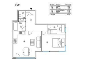 Pronájem bytu 3+kk, Praha - Uhříněves, V kuťatech, 63 m2