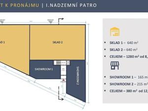 Pronájem skladu, Zlatníky-Hodkovice, Technologická, 2418 m2