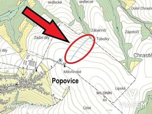 Prodej podílu pole, Popovice, 818 m2