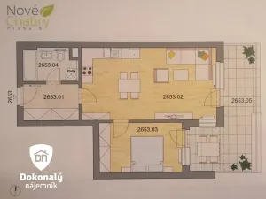 Pronájem bytu 2+kk, Praha - Dolní Chabry, K Beranovu, 56 m2