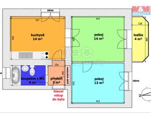 Prodej bytu 2+1, Ostrava - Zábřeh, Averinova, 54 m2