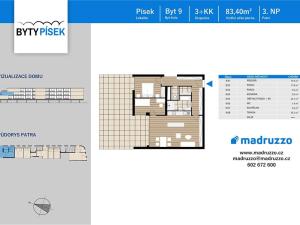 Prodej bytu 3+kk, Písek, V Portyči, 83 m2