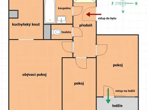 Prodej bytu 3+kk, Praha - Bohnice, Radomská, 62 m2