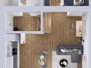 Pronájem bytu 2+kk, Chomutov, Na Bělidle, 49 m2