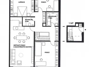 Pronájem bytu 4+kk, Praha - Břevnov, Běžecká, 136 m2