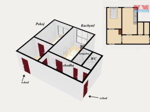 Pronájem bytu 2+kk, Cerekvice nad Bystřicí, 75 m2