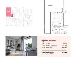 Prodej bytu 1+kk, Kolín, Pražská, 40 m2