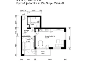 Prodej bytu 2+kk, Lanškroun, Vančurova, 67 m2