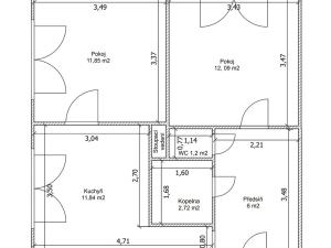 Prodej bytu 2+1, Brno, Novoměstská, 49 m2