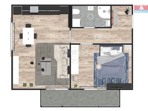 Prodej bytu 2+kk, Žleby, 58 m2