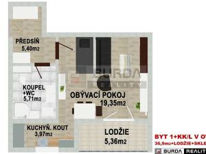 Prodej bytu 1+kk, Mělník, Slovany, 37 m2