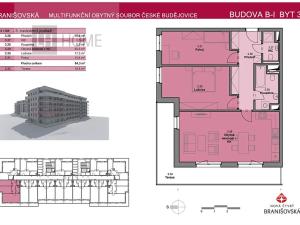 Prodej bytu 3+kk, České Budějovice, Branišovská, 746 m2