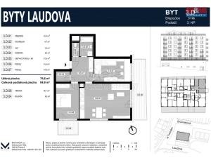 Prodej bytu 3+kk, Praha - Řepy, Laudova, 85 m2