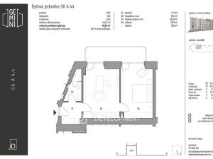 Pronájem bytu 2+kk, Kolín, Zengrova, 53 m2