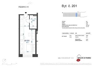 Prodej bytu 1+kk, Zbýšov, čtvrť Padělky, 32 m2