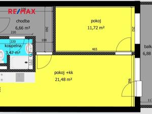 Pronájem bytu 2+kk, Kolín, Moravcova, 43 m2