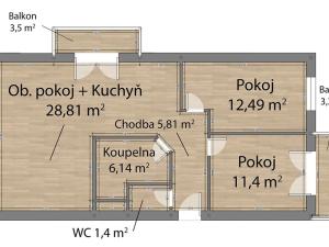 Prodej bytu 3+kk, Vochov, 75 m2