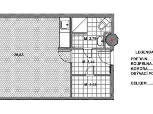 Pronájem bytu 1+kk, Brno, Svitavské nábřeží, 36 m2