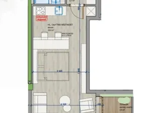 Pronájem bytu 1+kk, Kroměříž, Obvodová, 45 m2