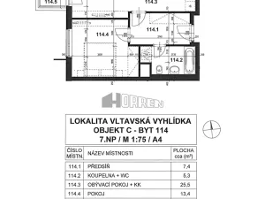 Pronájem bytu 2+kk, Praha - Holešovice, V háji, 55 m2