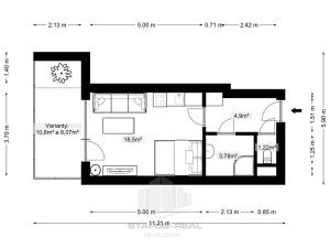 Pronájem bytu 1+kk, Olomouc, Tovární, 33 m2