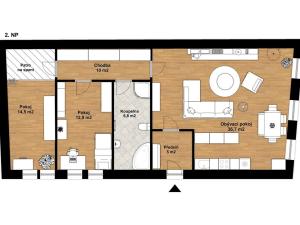 Pronájem bytu 3+kk, České Budějovice, Hradební, 86 m2