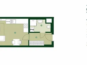 Prodej bytu 1+kk, Praha - Hlubočepy, Silurská, 35 m2